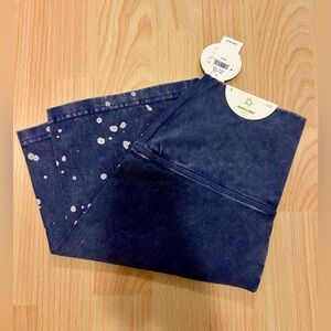 Offline by Aerie OG Small Hi-Rise Bleach Navy Wash Biker Shorts